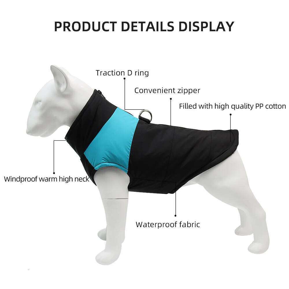 Dog Clothes for Small Medium Big Dogs Cats Autumn Winter Cozy Waterproof Puppy Fleece Jacket Coat Golden Retriever Pet Outfits