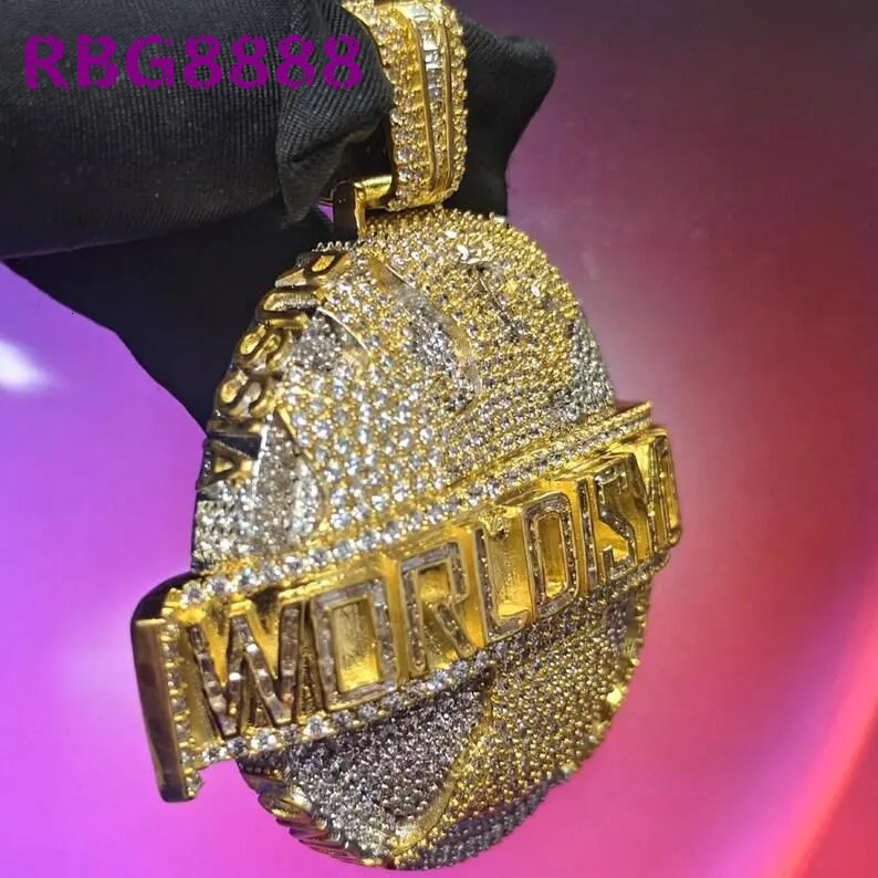 Iced Out World Is Yours Globe Pendant Gold and Silver Tone Hip Hop Jewellery for Men