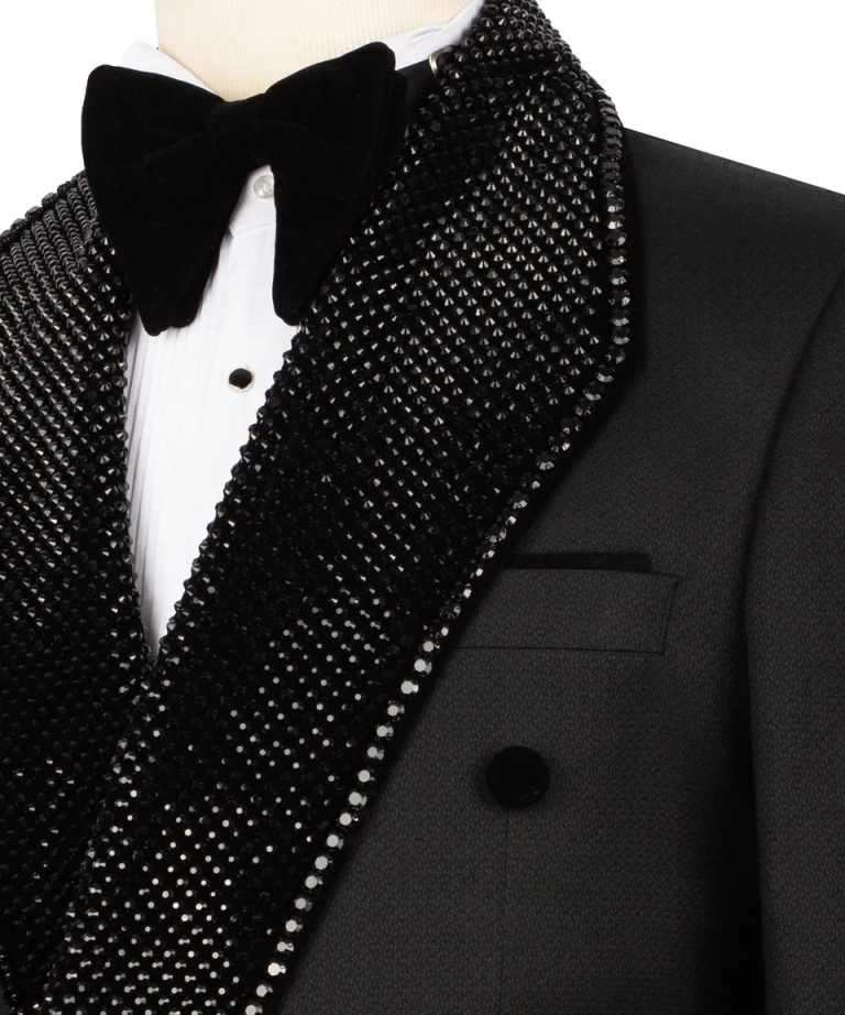 Elegante Men Black Suit 2 Pieces Formal Wedding Slim Fit Tuxedos Shawl Lapel Double Breasted Tailored Made Prom