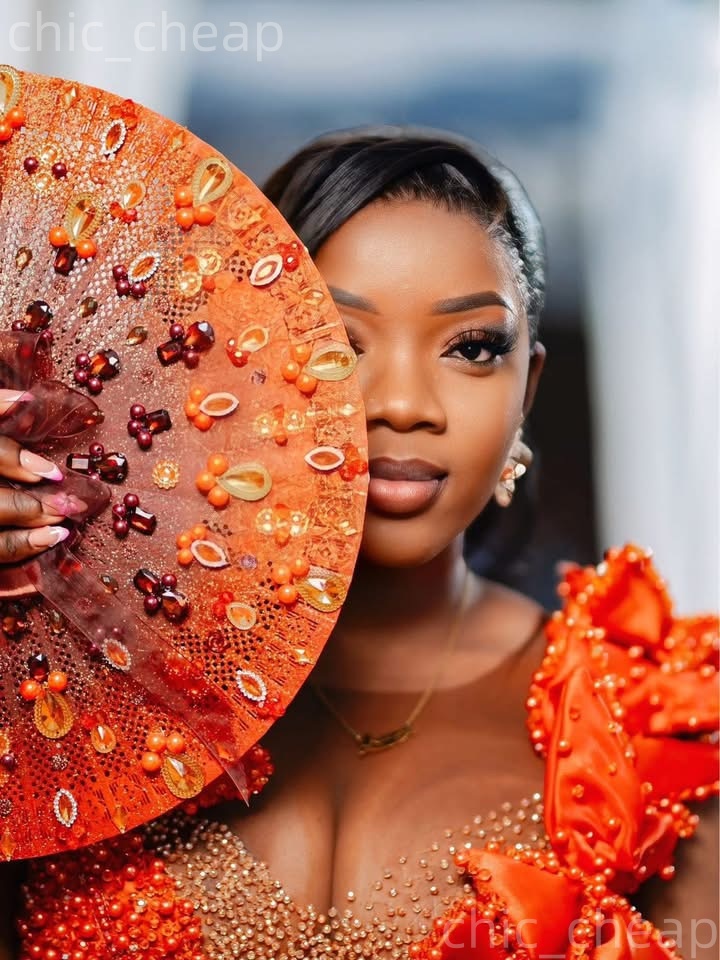 2k26 Orange Prom Dress 2026 Mermaid Florals Pearls Satin Sheer Neck Evening Dress Sequined Birthday Formal Women Pageant Dinner Party Gowns Dresses ZJ
