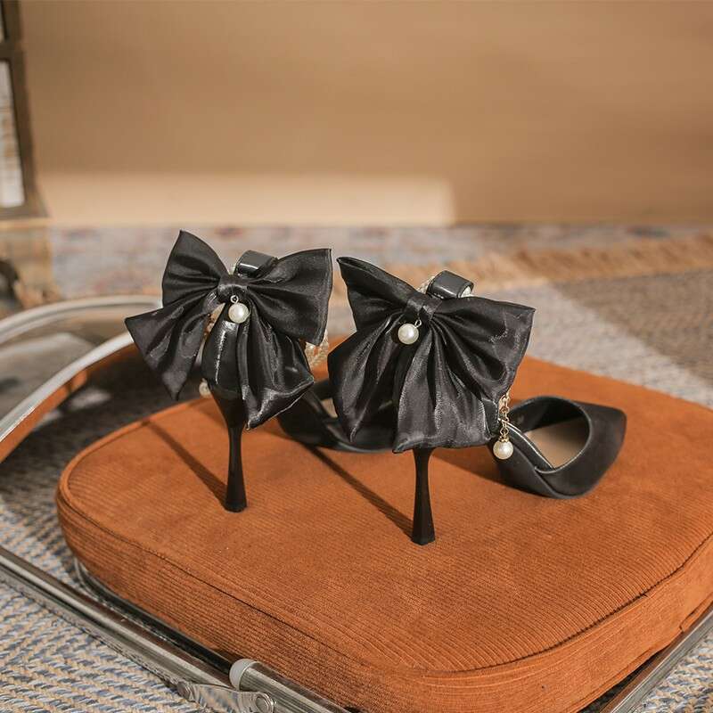 Women Elegant Goddess Simple High Heels Pointed Toe Stiletto Fairy Sandals Hollow Fashion Single Shoes For Women