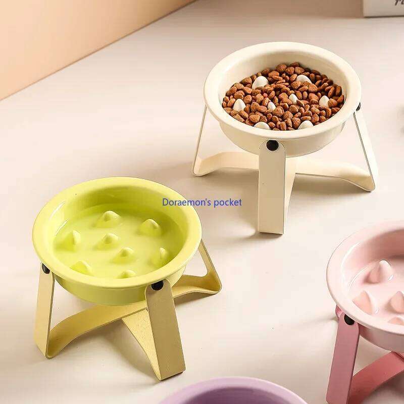 Slow Ceramic dog slow food Cervical spine cat bowl 26W0330