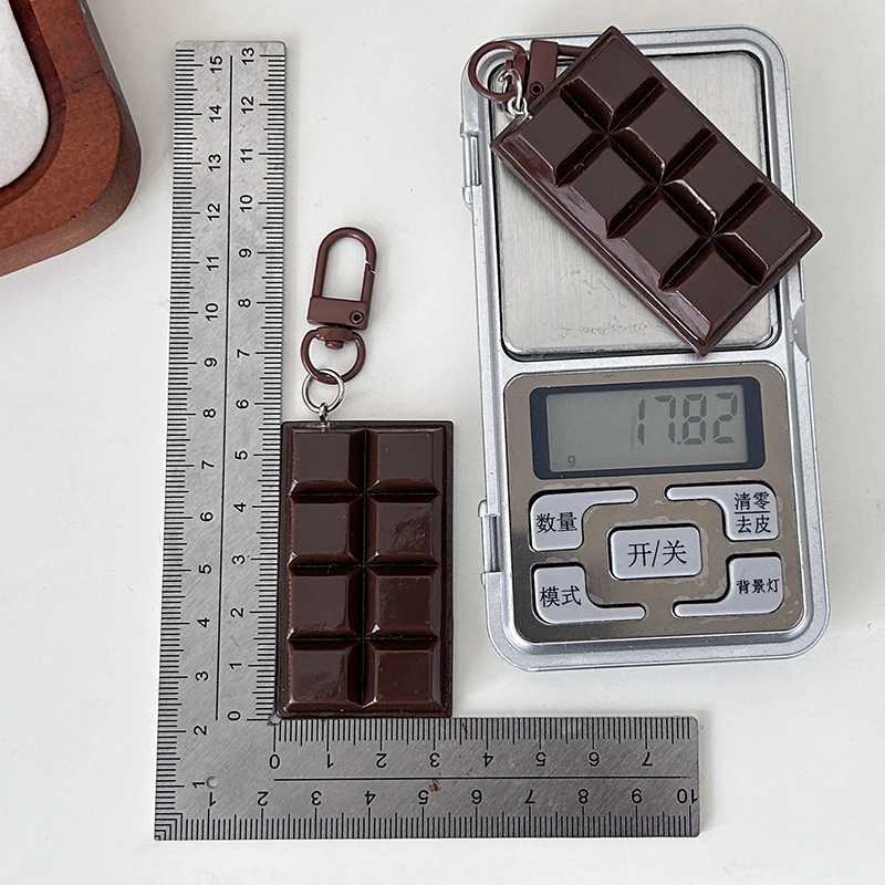 Modern Simplicity Simulated Cute Food Chocolate Keychain Bag Phone Pendant Decorative Gift Key Chain Z260330