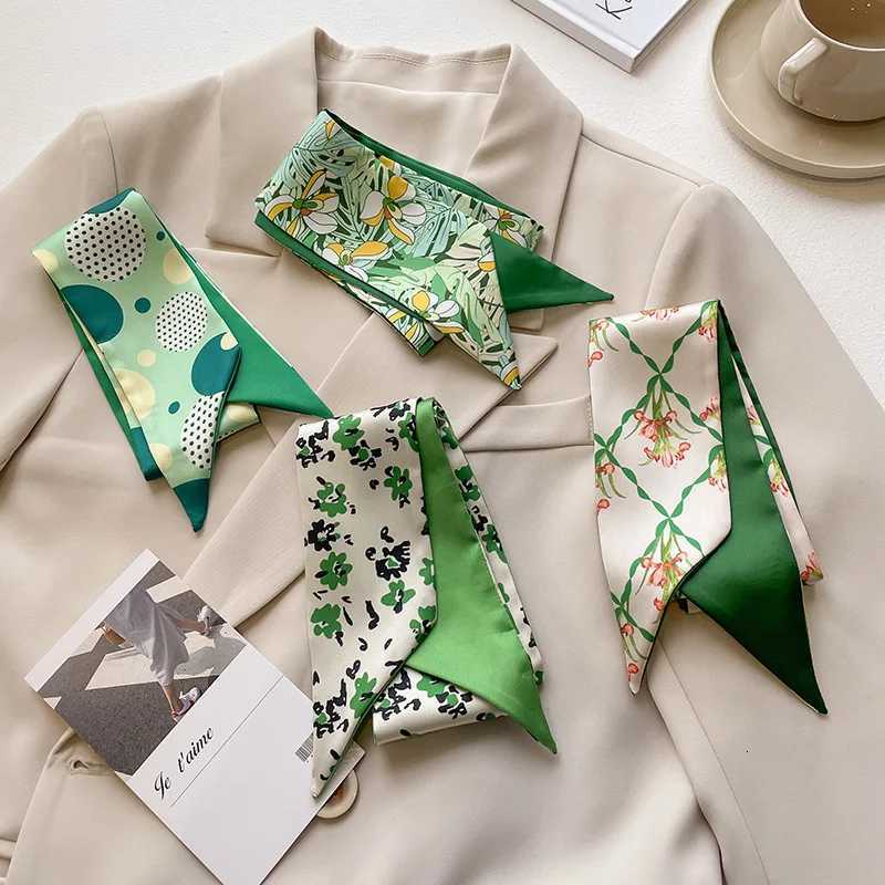 Luxury Narrow Short Twill Silk Scarf For Woman Long Ribbon Binding Bag Silk Ribbon Hair Belt Hot Selling Small Scarf Kerchief Z260330