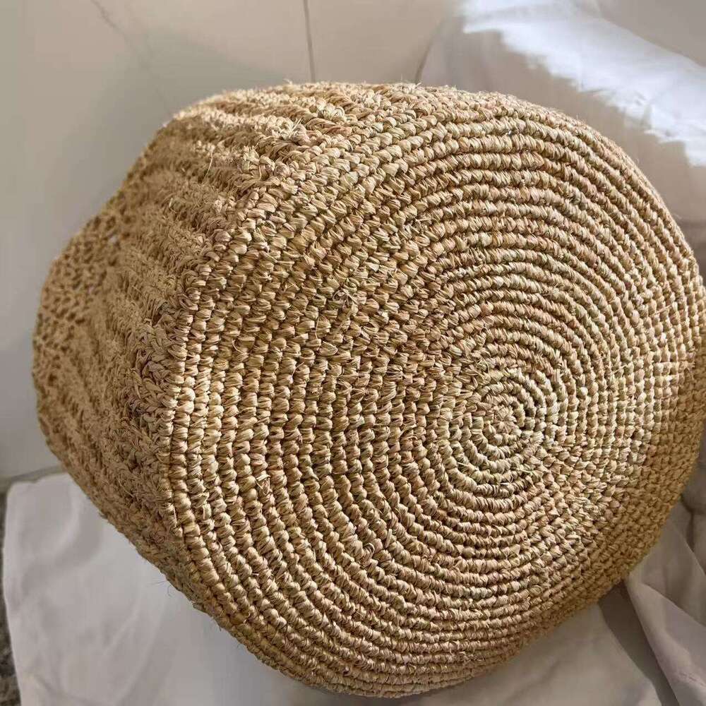 Totebag Shoulder ROSE NOIRE Large Capacity Women S Shoulder Hand Woven Raffia Bucket Holiday Beach Bag Crossbody