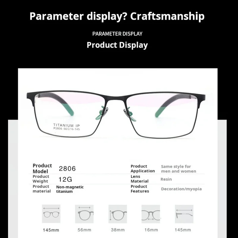 2025 Fashion Big Square Glasses Retro Eyeglasses Optical Prescription Eyewear Frames For Men Women 2802 260317