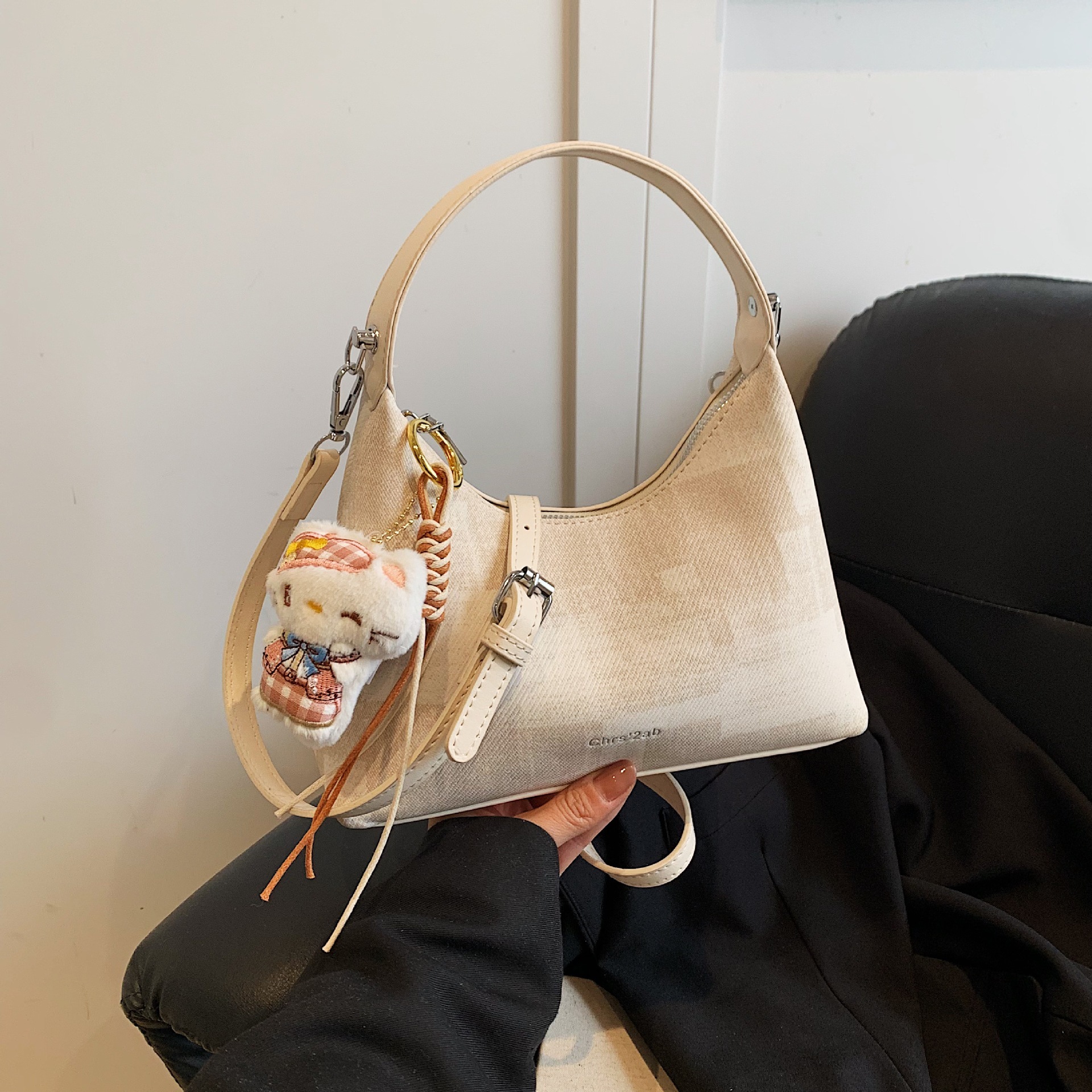 Korean-style ins pleated cloud small bag for women, 2026 spring new trendy fashion chain shoulder crossbody handbag