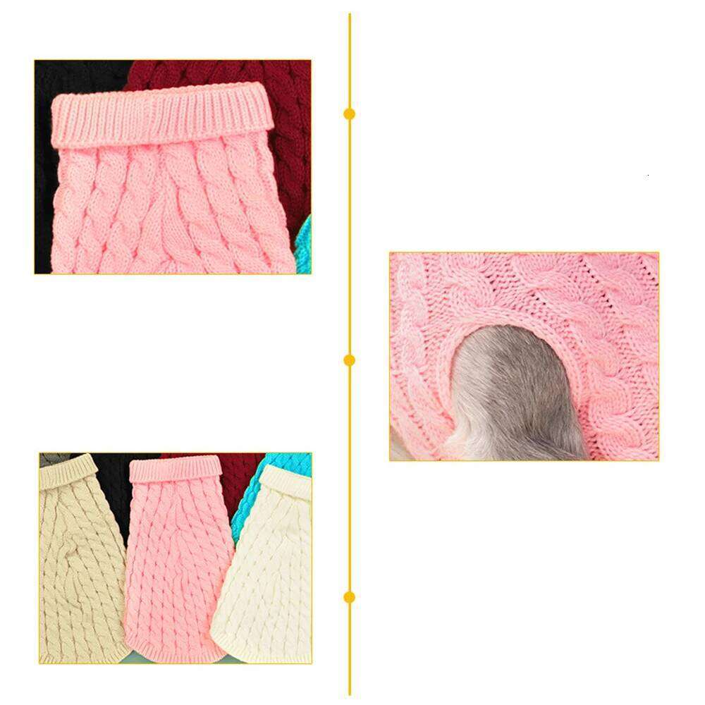 Dog Clothes for Small Medium Dogs Cats Autumn Winter Cozy Fleece Puppy Striped Sweater Bulldog Chihuahua Teddy Pet T-shirt