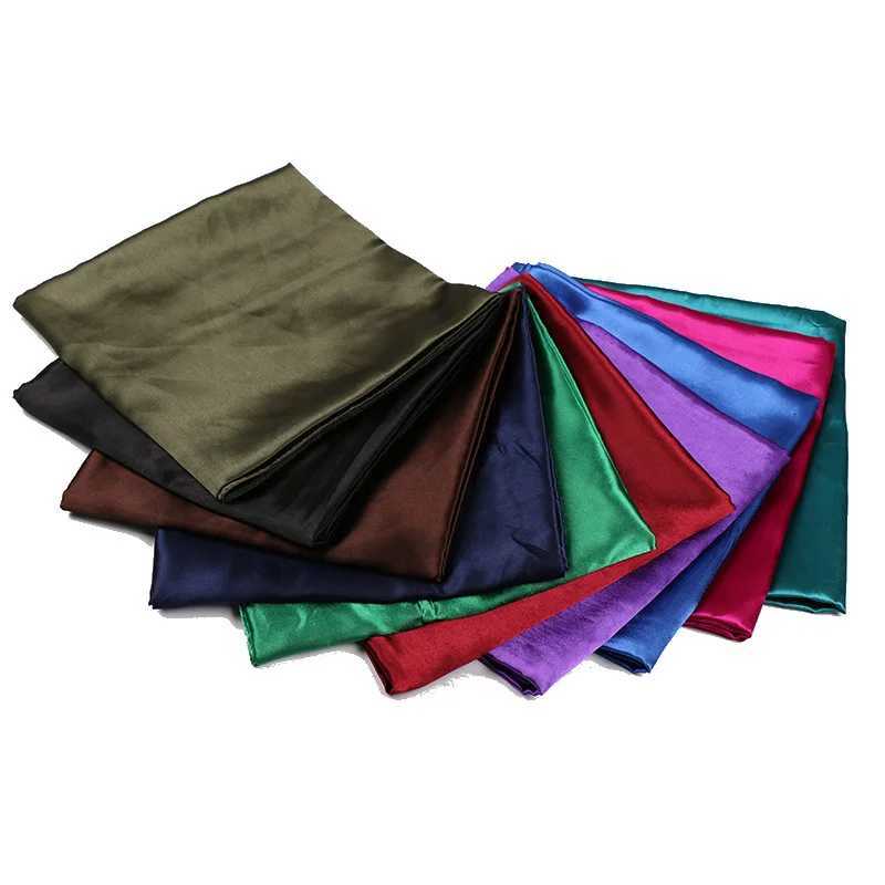 Luxury Brand Silk Scarf Wen Satin Solid color Hijab Scarves Muslim Pareo Bandana Fem Shawl Wrap band Foard 9090cm X260328
