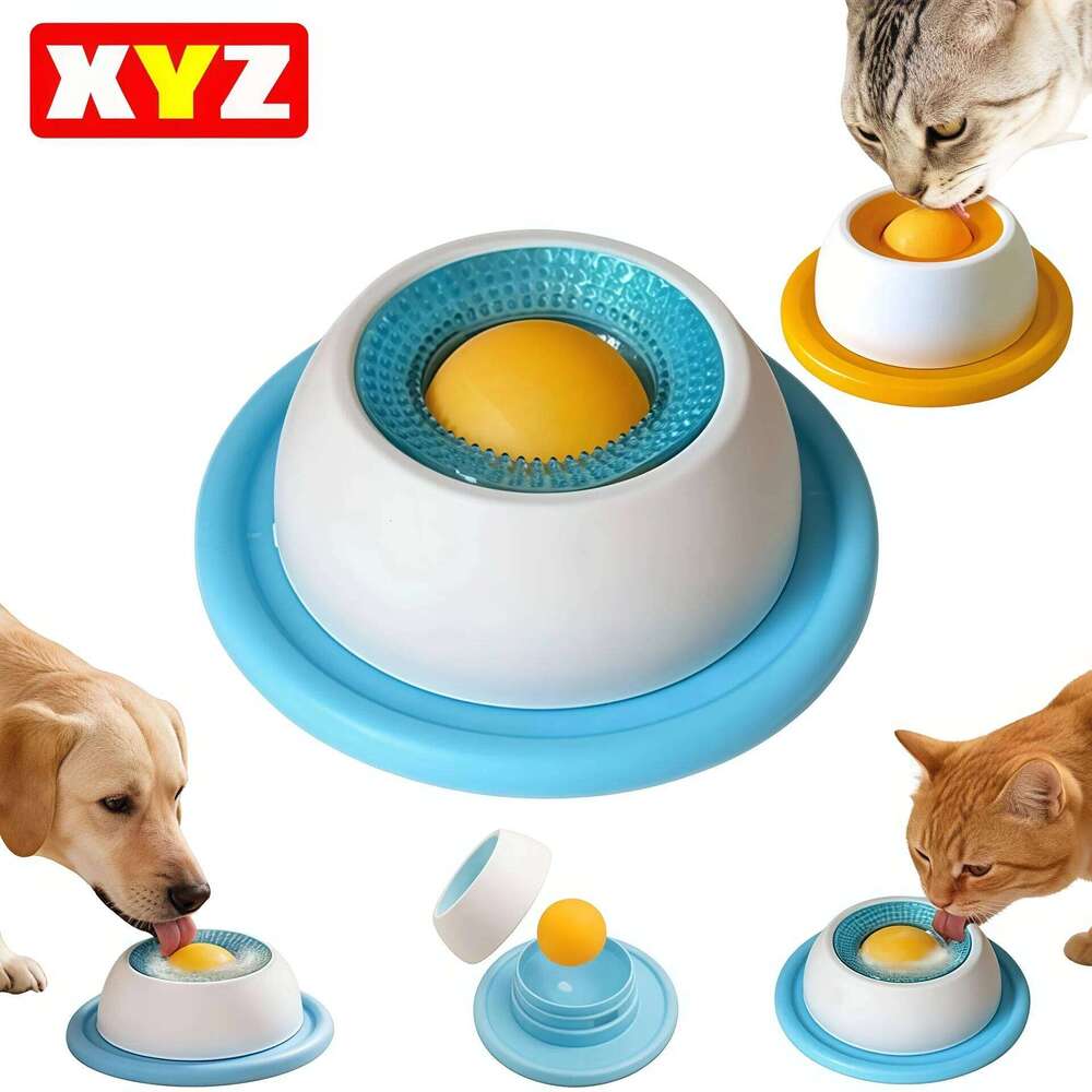 Pet Lick Fun Tray Interactive Dog Toys Slow Feeder Food Dispenser For Puppy Training Enrichment Cat Feeding Crate Accessory