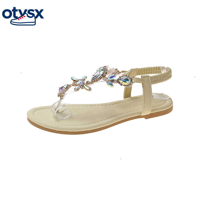 2026 new women's sandals summer new big rhinestone fashion European and American plus size women's sandals casual shoes
