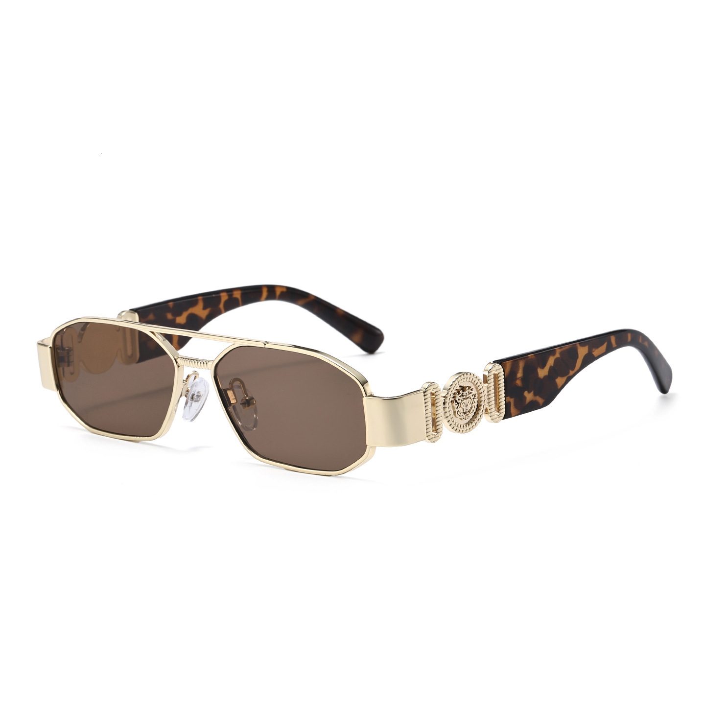Luxury Brand Designer Sunglasses 2026 New Light Luxury Fashion Sunglasses European And American Style Unique Double Bridge Internet Celebrity Polygona