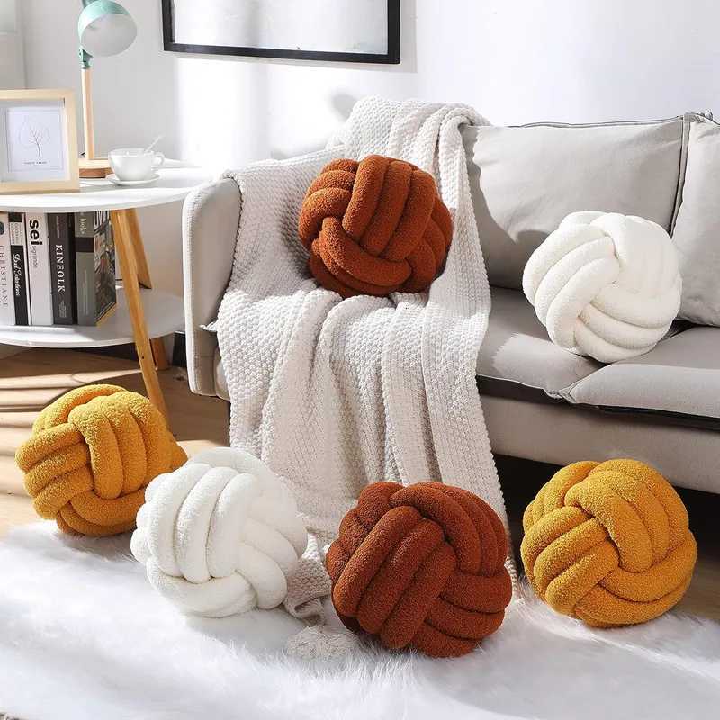 Knot Pillow Ball Soft Home Decorative Pillows Handmade Knotted Ball Throw Pillow Cushion Home Decor for Bed Couch JAF012 H260330 - view 3
