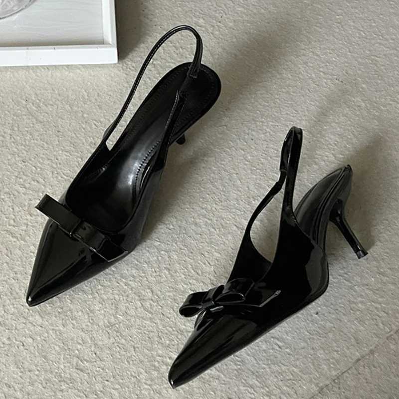 Eilyken New Design Slingbacks Butterfly-knot Women Pumps Sexy Pointed Toe Thin Heels Stripper Party Shoes Large Size 35-43 Z260330