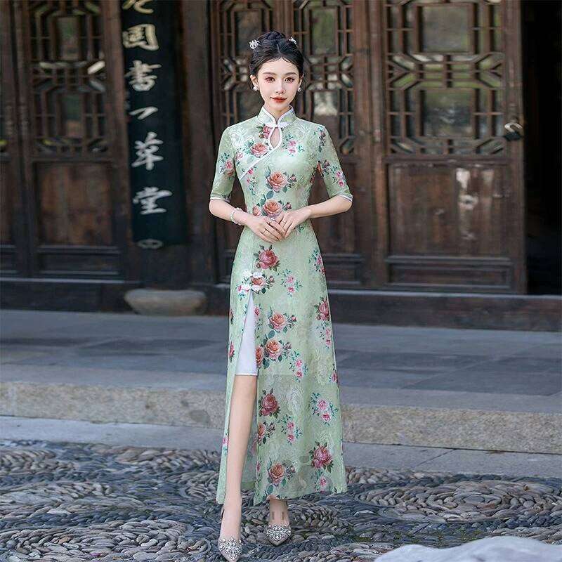 Elegant Summer Harajuku Cosplay Costumes Chinese Style Qipao Dress Women Clothes Cheongsam Vintage Fashion Clothing Party MAKOUFEI