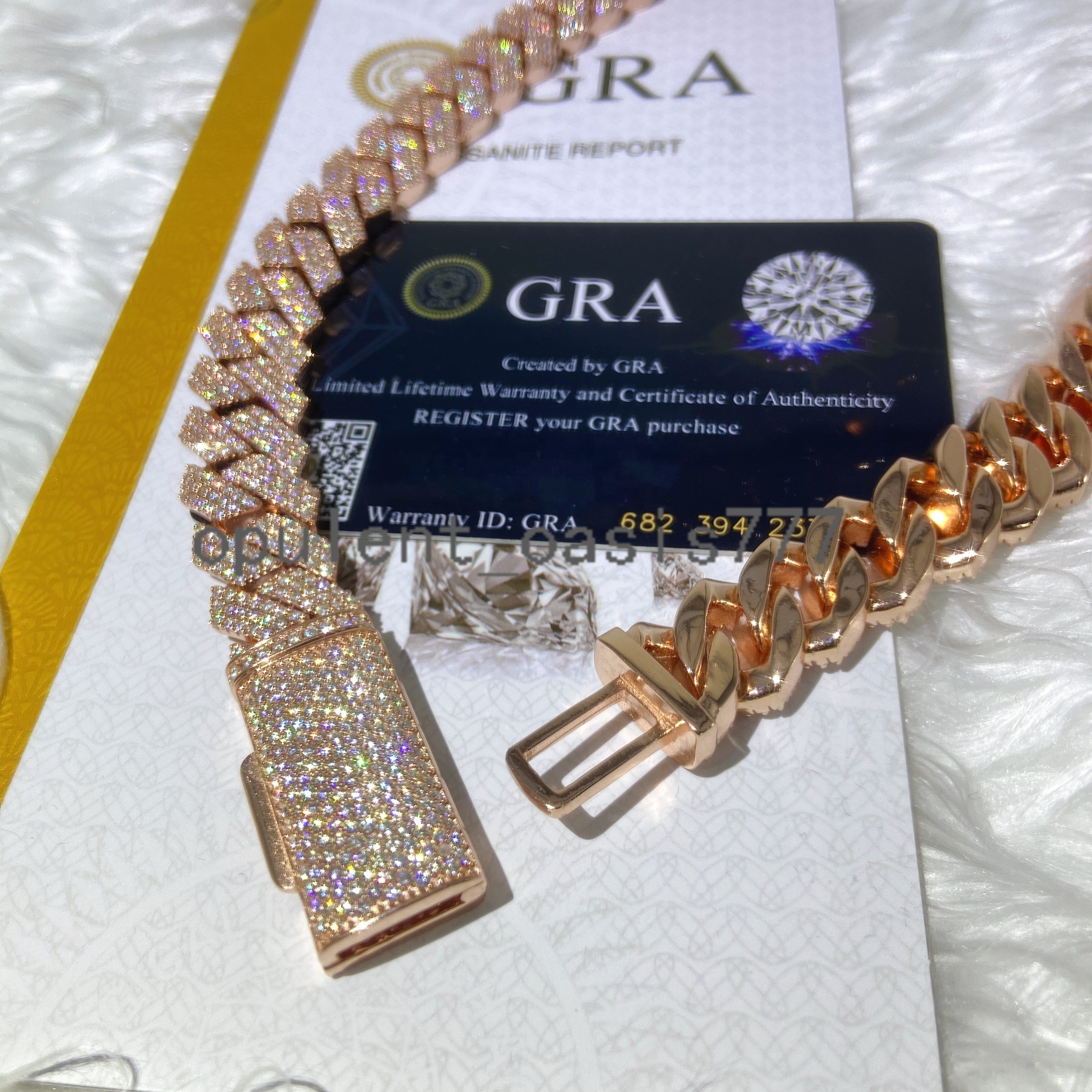 Hot Selling Necklace Silver 925 Iced Out Lab Diamond Vvs Moissanite Hip Hop Jewelry Real Gold Plated Cuban Link Chain