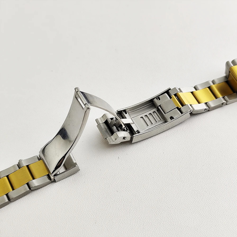 High Quality 316L GMT Watch Strap 20mm BlackSilvery Matching WatchCase Replacement Bracelet Accessories 260318