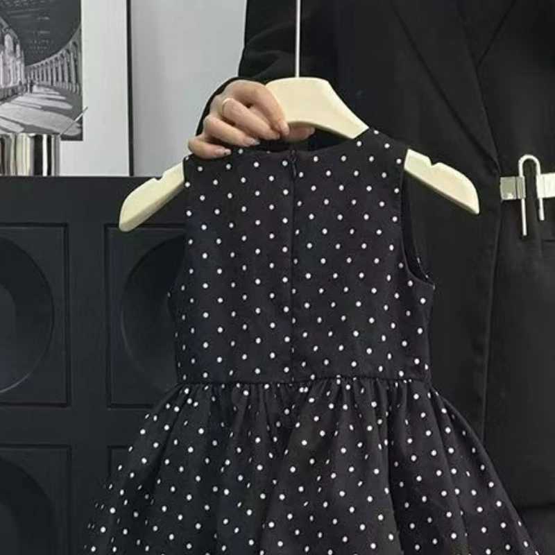 Summer New Polka Dot Girls Dress Baby Kids Clothing 2025 Stylish and Elegant Princess Baby Dress for GirlsT260330