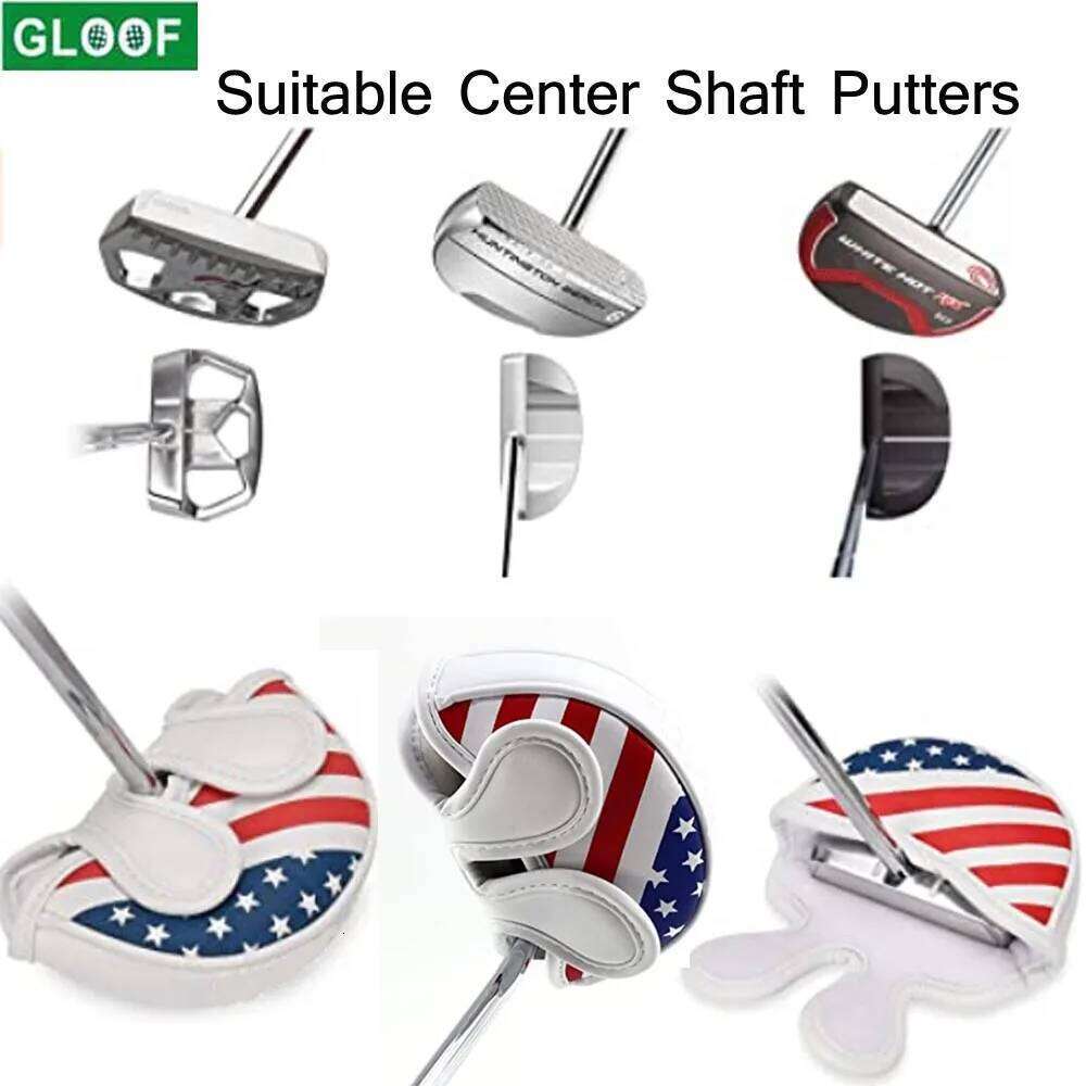 Golf Putter Cover Magnetic Mallet Blade USA Star Stripes Eagle Flag Design, Magnet Closure Fit All Putters 26Y0330