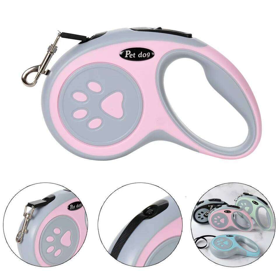 3 5 Meters Nylon Pet Dog Leash For Small Medium Dogs Cat Outdoor Hiking Retractable Puppy Belt Chihuahua Bulldog Supplies