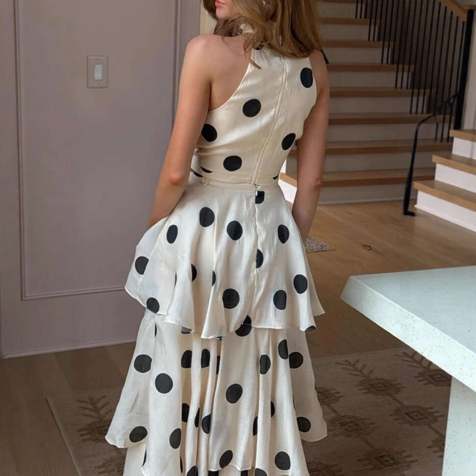 Women's Designer Two Piece Polka Dot Skirt Two Piece Spring Outing Outfits 2026 Spring Outfits