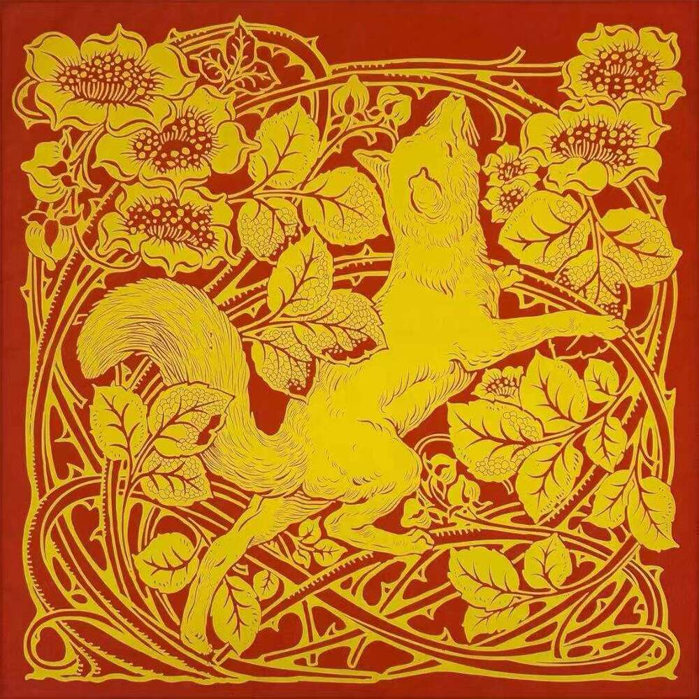 Fox And Flower Pattern Bandana | Stylish Hip-Hop Headband, Fashion Scarf, Outdoor Cycling Neck Gaiter Face Mask, Halloween Skull Headwrap, Liuyuemosha