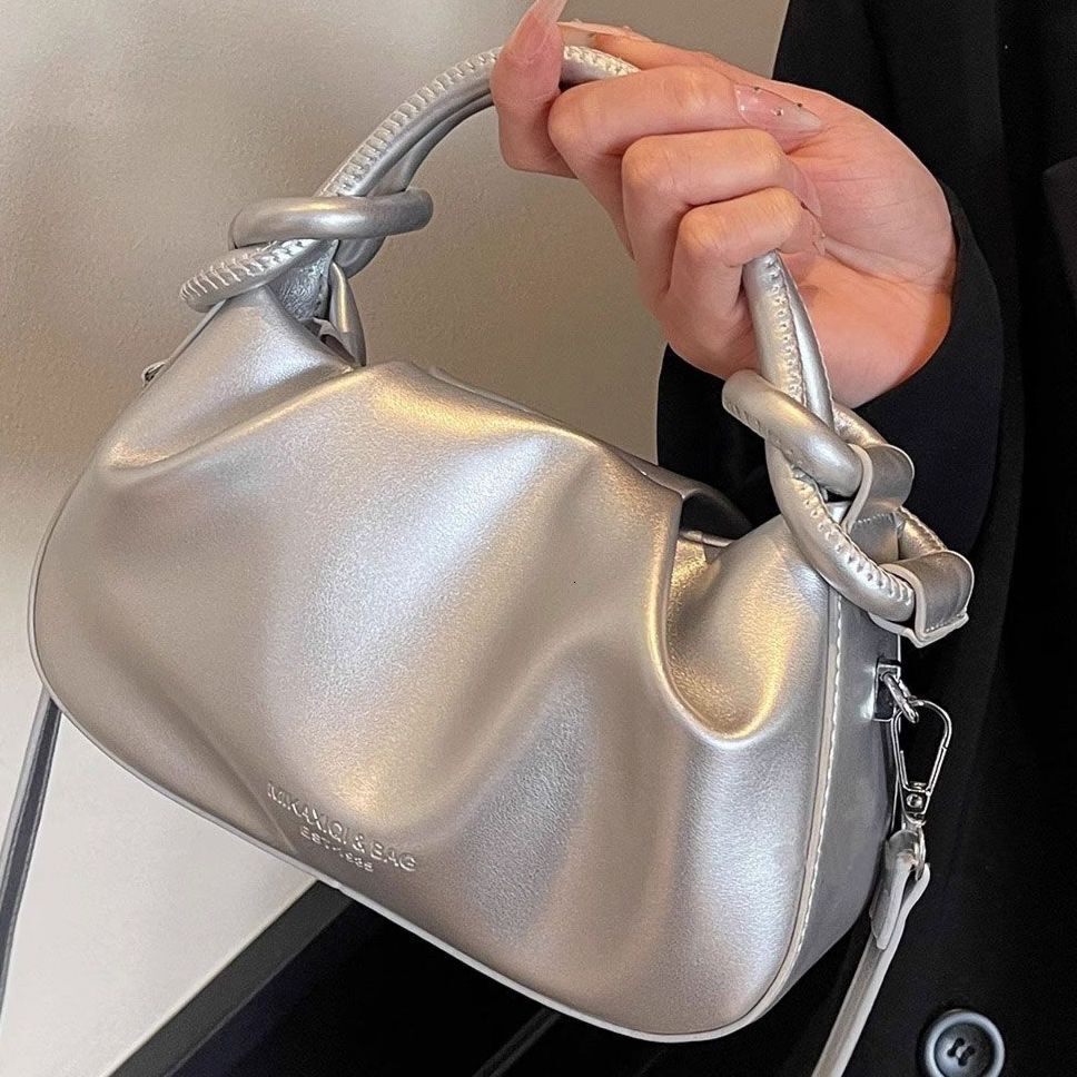 High-end Super Popular Niche for Women 2025 New Summer Versatile Crossbody Fashion Handbag Pleated Small Tote Bag