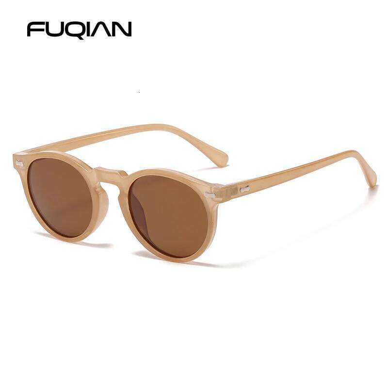 Retro Round Sunglasses Men Women Fashion Small Polarized Sun Glasses For Male Female Literary Vintage Shades Driving Eyeglasses 26Y0330