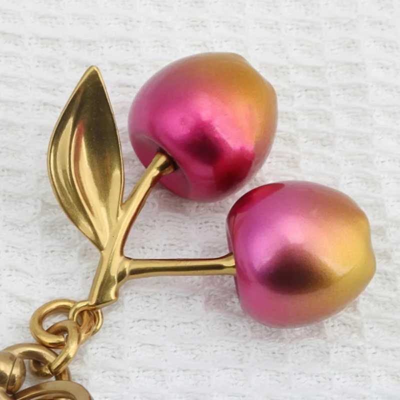 Fruit Cherries Keychain Bag Mobile Phone Pendant Creative Womens Gift Accessories Z260330