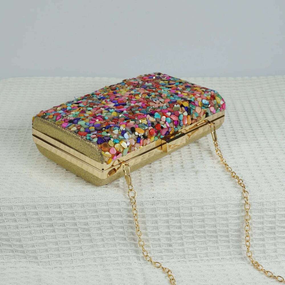 Chinese Embroidery A Beautiful Noble Banquet Bag With Colorful Stones Suitable For Ladies Parties Gatherings And Weddings Clutch Bags
