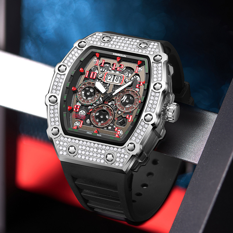Watches Men Designer Stainless Steel Watch Band Classic Fashion Horloge Moissanite Sports Running Reloj Hombre Homme Montre De Luxe