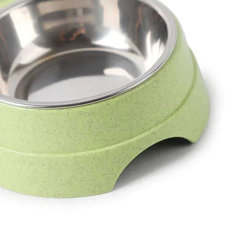 Double Bowls Food Water Stainless Steel Pet Drinking Dish Feeder Cat Puppy Feeding Supplies Small Dog Accessories 26W0330