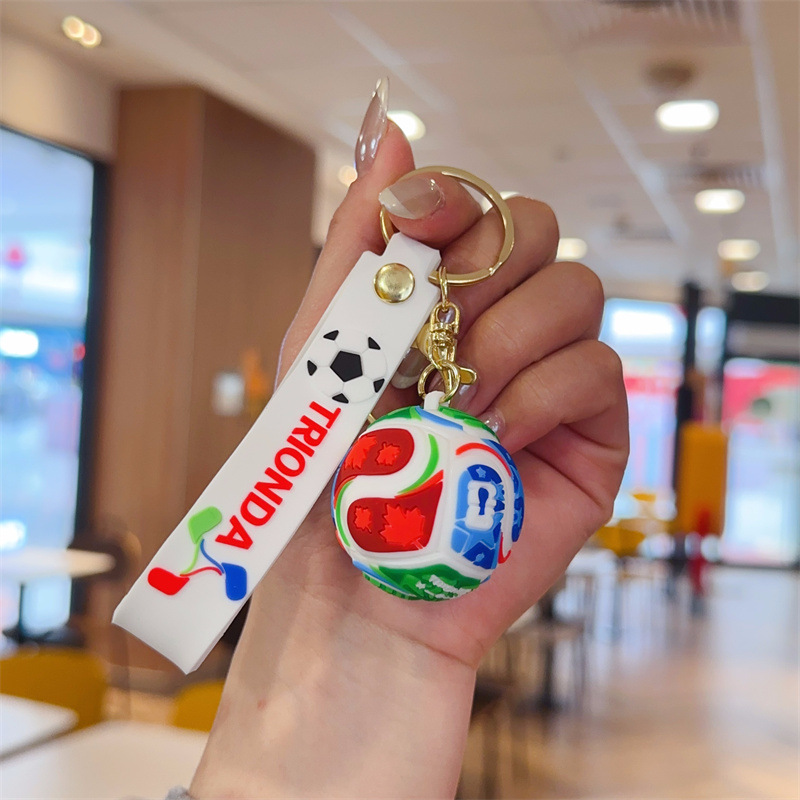 free shipping 2026 Creative World Cup Soccer Keychain, Cartoon Car Doll Key Ring, Unisex Backpack Bag Charm Gift Accessory