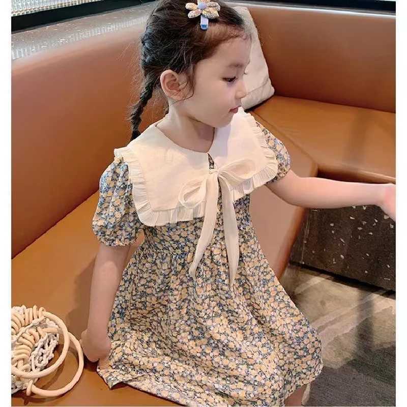 Girls Floral Dress Summer Dress Popular Online Childrens Baby Dress Stylish Little Girl DressT260330