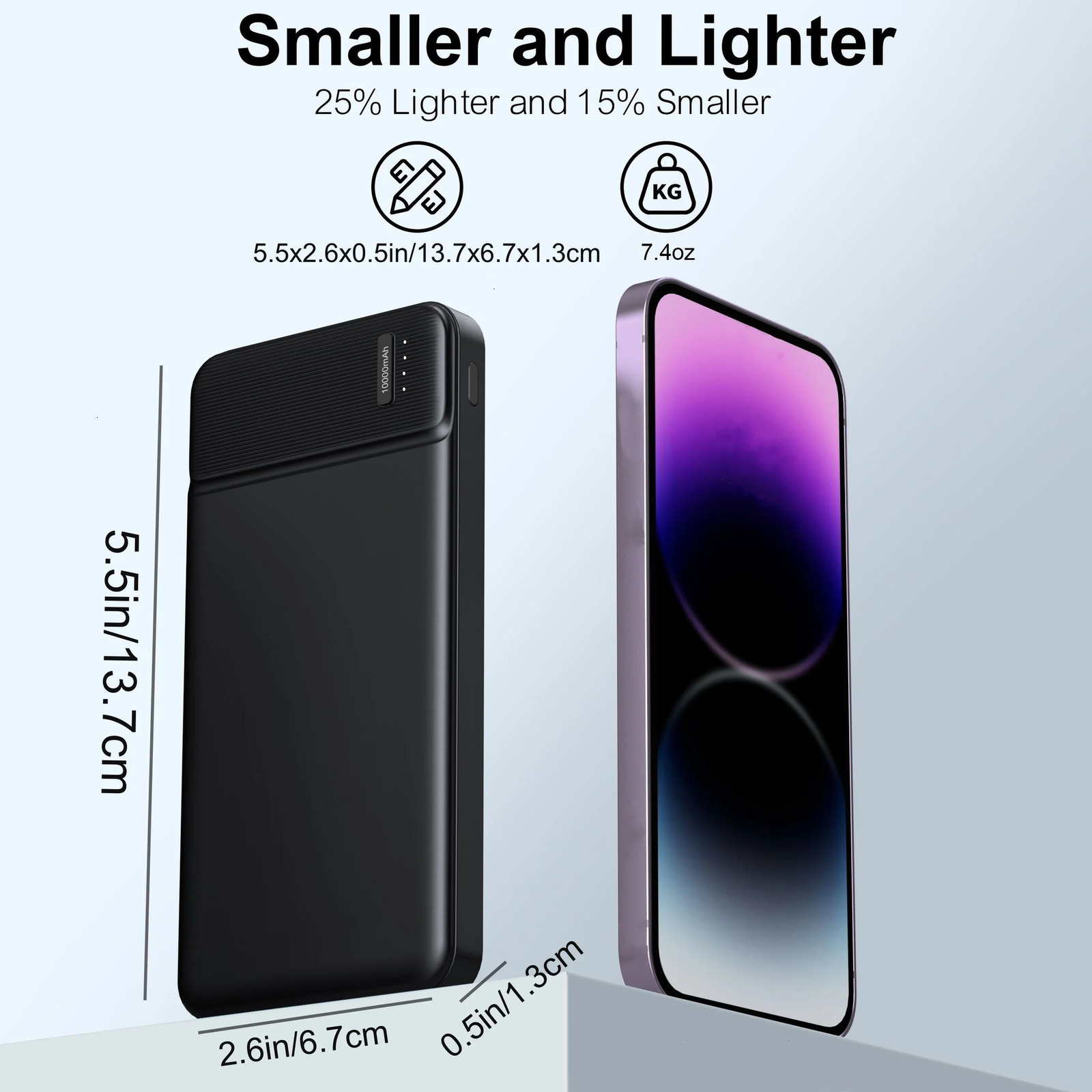 Portable Charger Power Bank 10000mAh PD 225W Battery Pack Slim 3 Outputs 2 Input 260326