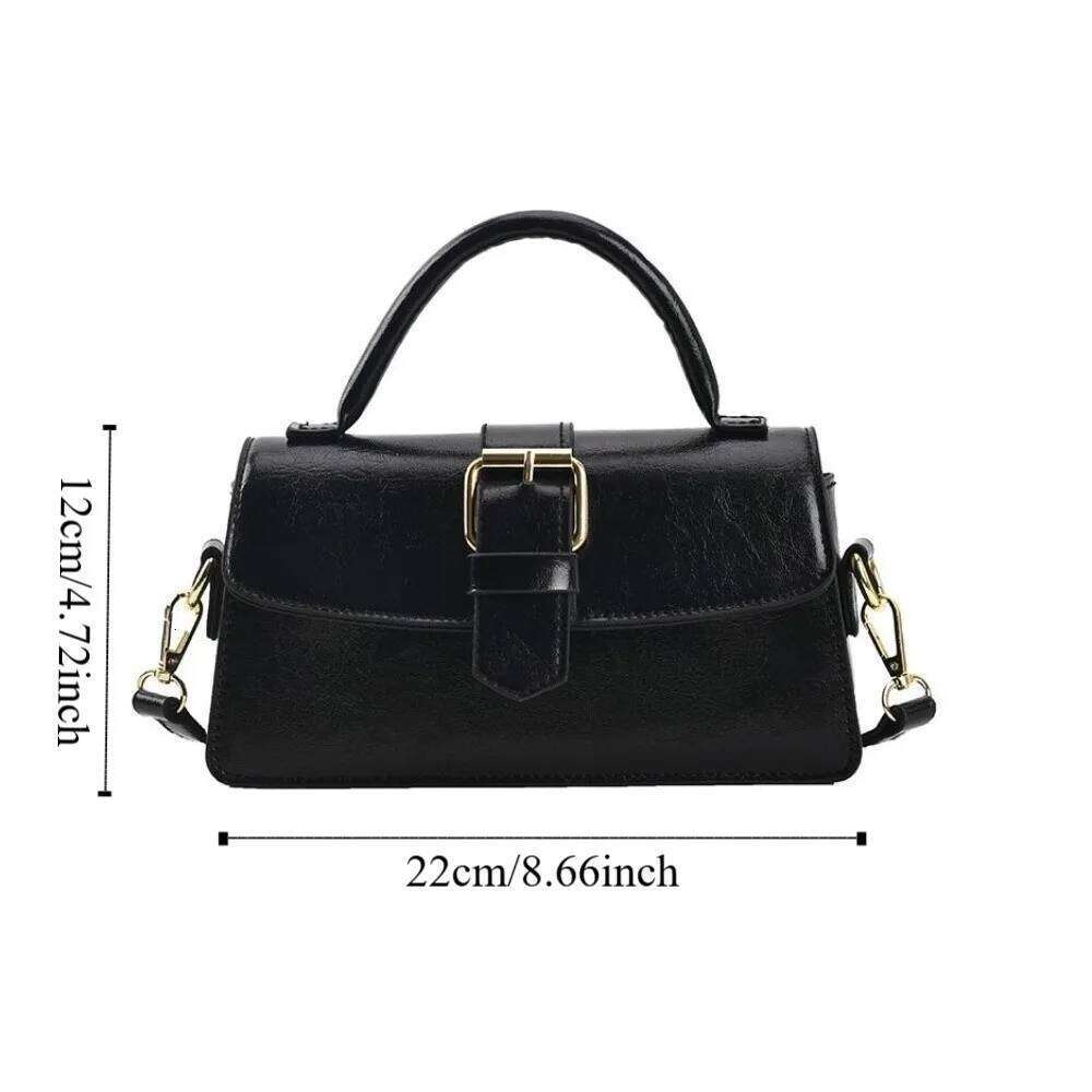 Handbag Crossbody PU Leather Square Korean Underarm Large Capacity Versatile Shoulder Bag Women QIBALIANGPIN