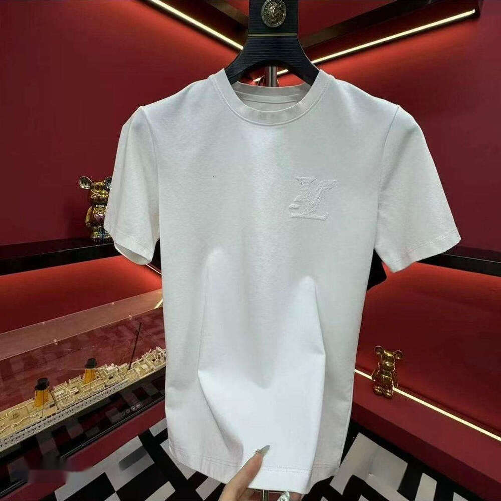Embroidered T-Shirt Unisex Fashion Versatile Classic Design Breathable Comfortable High-Quality Short Sleeve American High Street