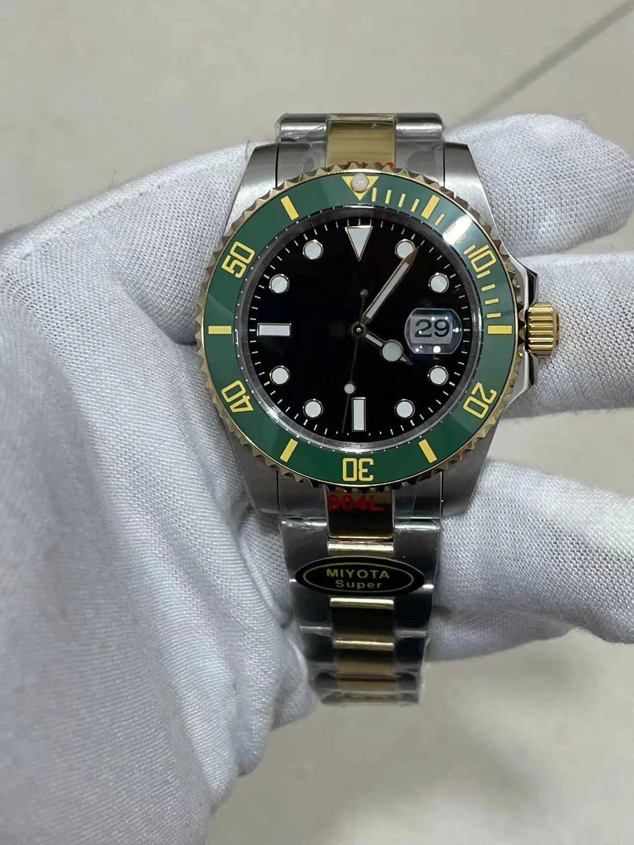 U1 Factory ST9 Upgraded Mens Watch Waterproof Automatic Mechanical Movement Sapphire Glass Ceramic Bezel Stainless Glide Lock Clasp Men Watches Male W