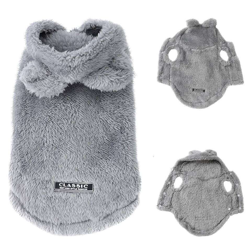 Soft Fleece Pet Dog Coat For Small Medium Dogs Cats Winter Warm Puppy Hoodie Sweater French Bulldog Jacket Chihuahua Clothes
