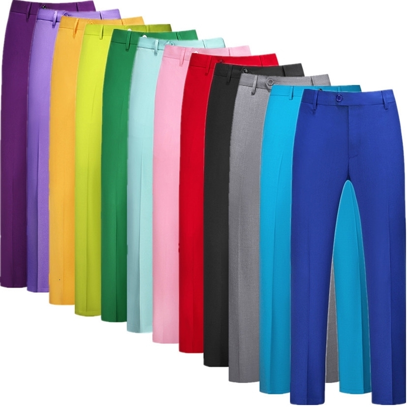 2026 Men Blue Suit Pants Formal Slim Dress Trousers Red Green Black White Pantalones Hombre Asian Size Man SlacksM-5XL 6XL 260327
