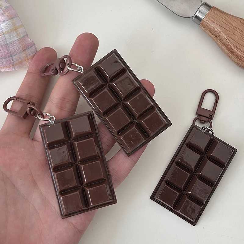 Modern Simplicity Simulated Cute Food Chocolate Keychain Bag Phone Pendant Decorative Gift Key Chain Z260330
