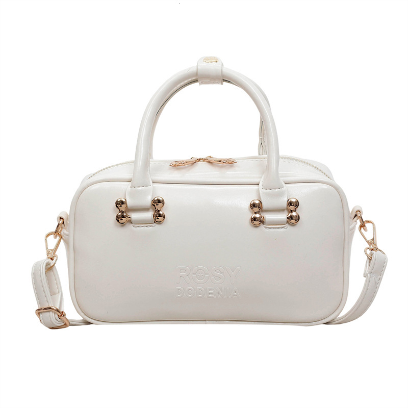 Spring fashion women's handbag tote 2026 new model solid color simple small square versatile shoulder crossbody bag