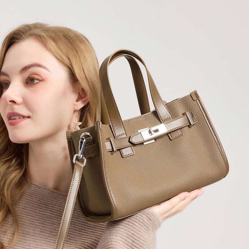 Spring New Women S Retro Genuine Cowhide Leather Tote Female Luxury Designer Shoulder Underarm Bags Niche Crossbody Bag TIANOUDAISHU