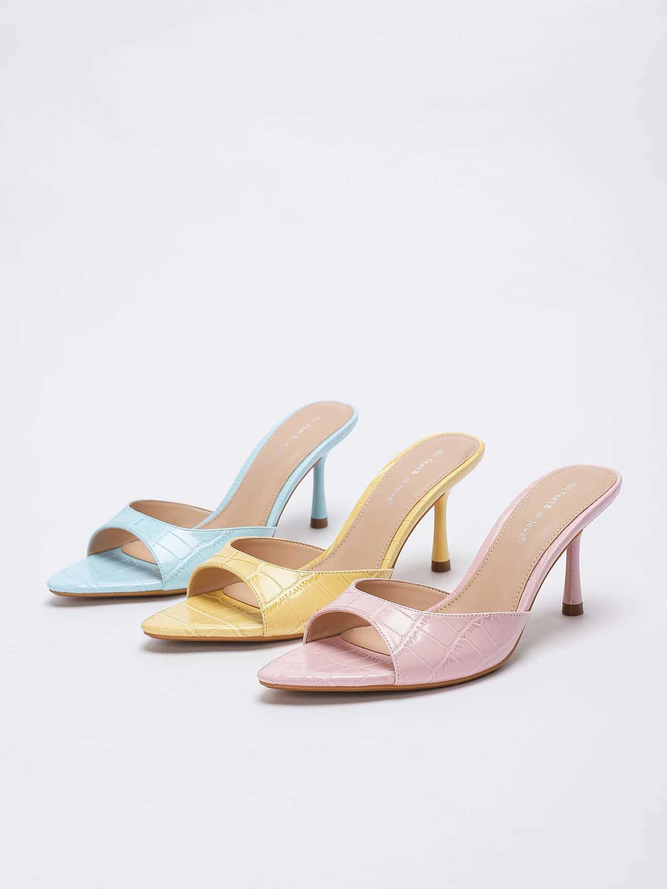 Womens fashionable elegant versatile high heels comfortable simple slip-on stilettos Z260330