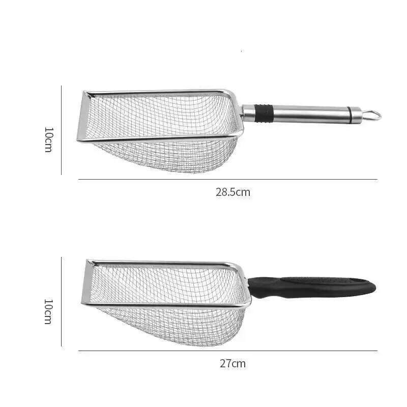 Stainless Steel Litter Scoop Durable Easy Clean Removal Ergonomic Handle Cat Manure Shovel Rust-Resistant Pet Cleaning Tool