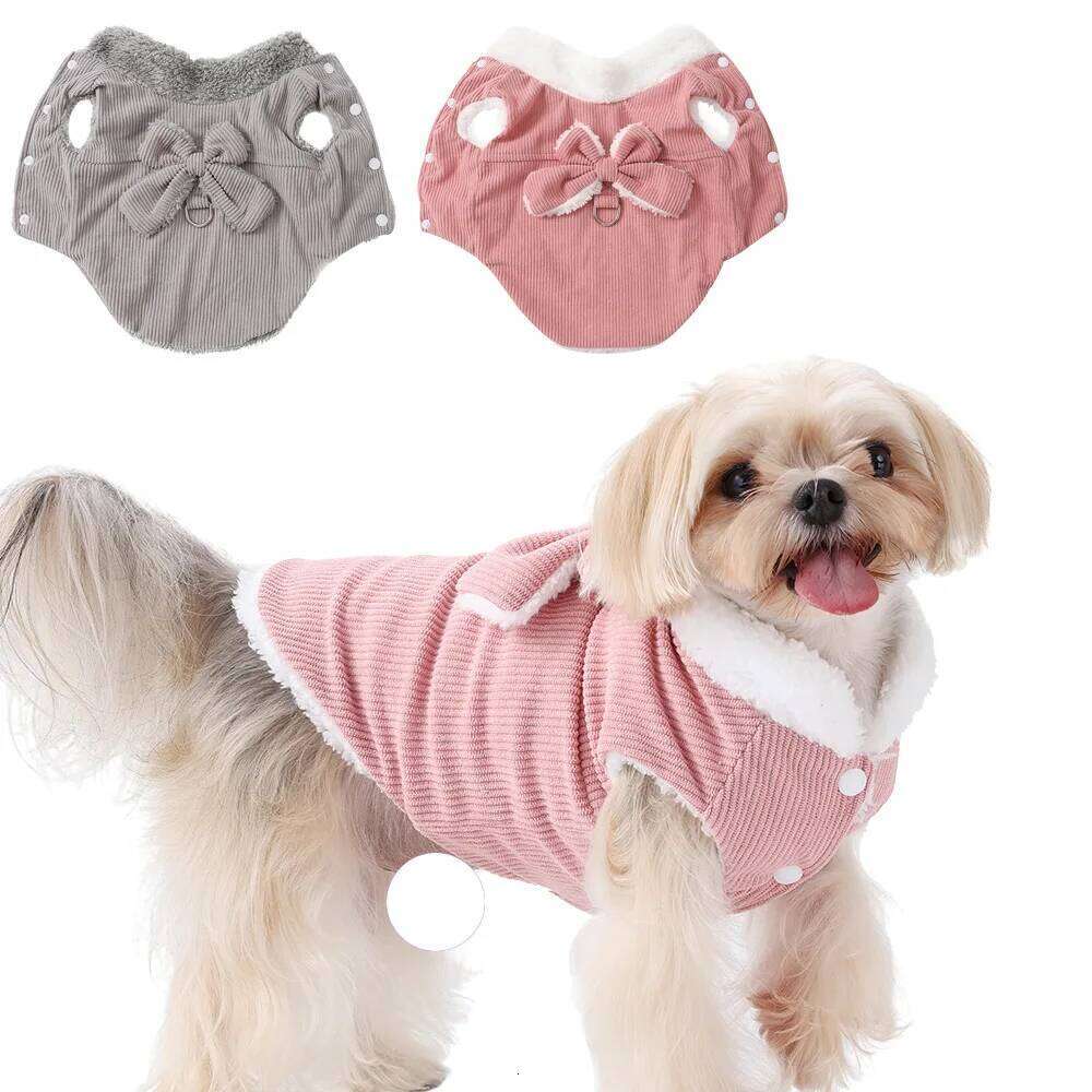 Winter Costume Pet Dog Coat Vest Warm Windproof Puppy D-ring For Small Medium Dogs Cats Kitten Jacket Pug Clothing