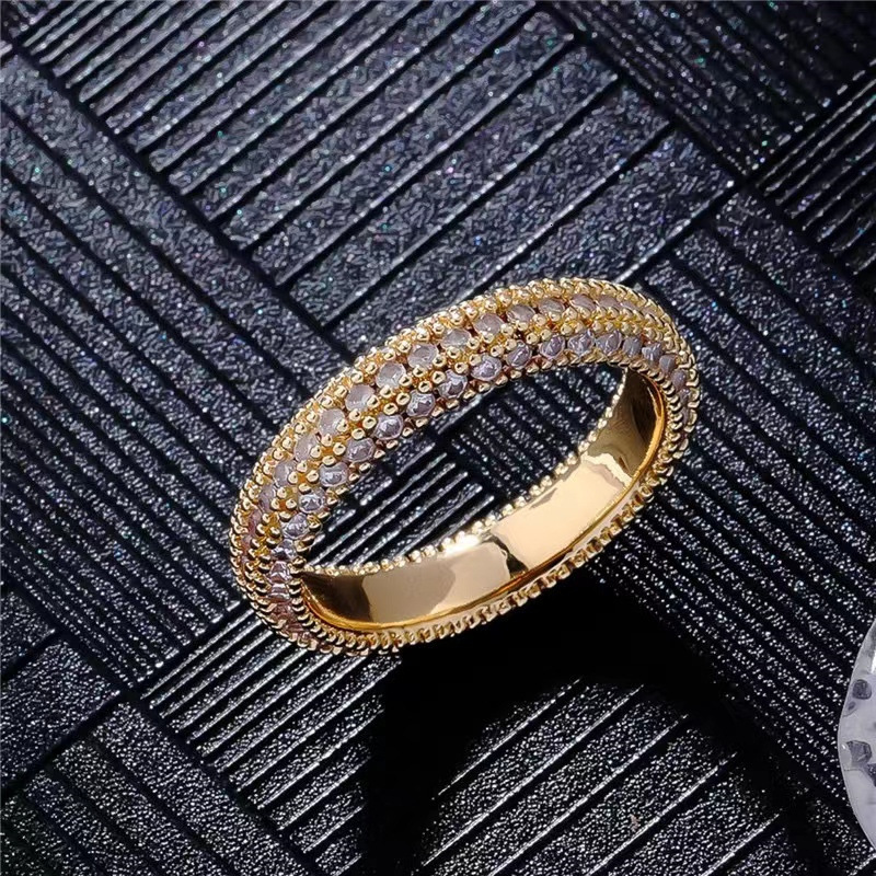 Jewlery Designer For Women New European And American Tiktok Trending Micro-Inlaid Full-Diamond Ring Women, Heavy-Duty, Light Luxury, High-End Jewelry 