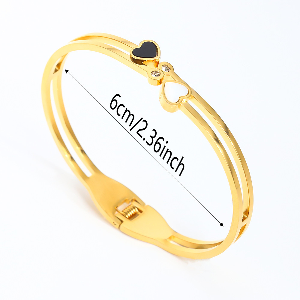 Luxurious Brand Designer Titanium Steel Fashionable Daily Wear Bracelet Golden Egg-shaped Clasp Open Gold Bracelet High-end Stainless Steel Bracelet