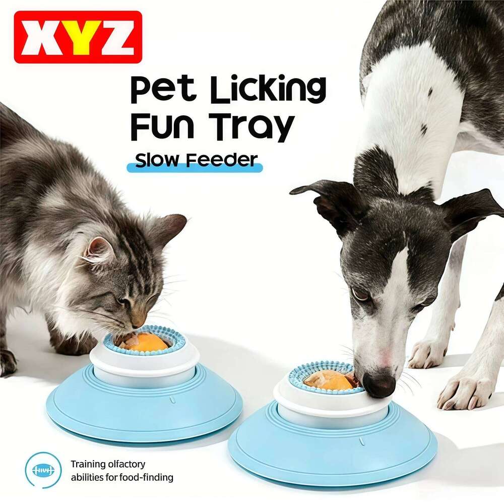 Pets Lick Tray Interactive Dog Toys Slow Feeder Food Dispenser For Puppy Training Enrichment Cat Feeding Crate Pet Supplies