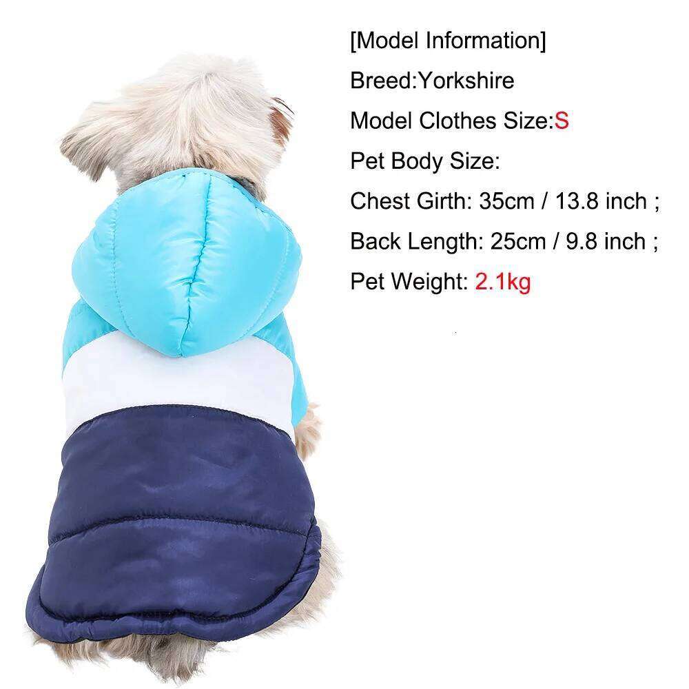 Clothes With Hooded Pet Dog Jacket Coat Warm Winter Puppy Clothing For Small Medium Dogs Cats Chihuahua Bulldog Overalls